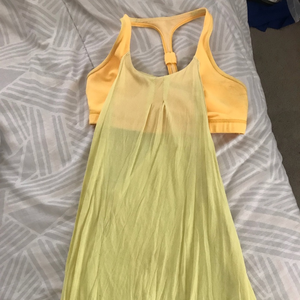 Lululemon 🍋🧘🏽‍♀️ yellow tank with sports bra